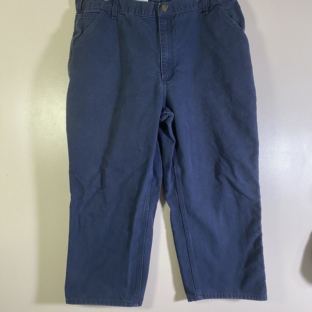 Carhartt Duck Canvas Navy B11 MDT Carpenter Pants 42x25